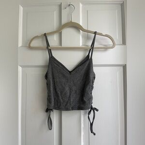 Hollister Side Tie Grey Tank